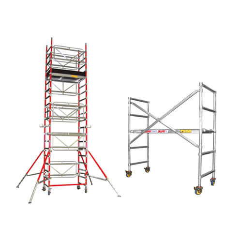 Aluminum scaffolding structures