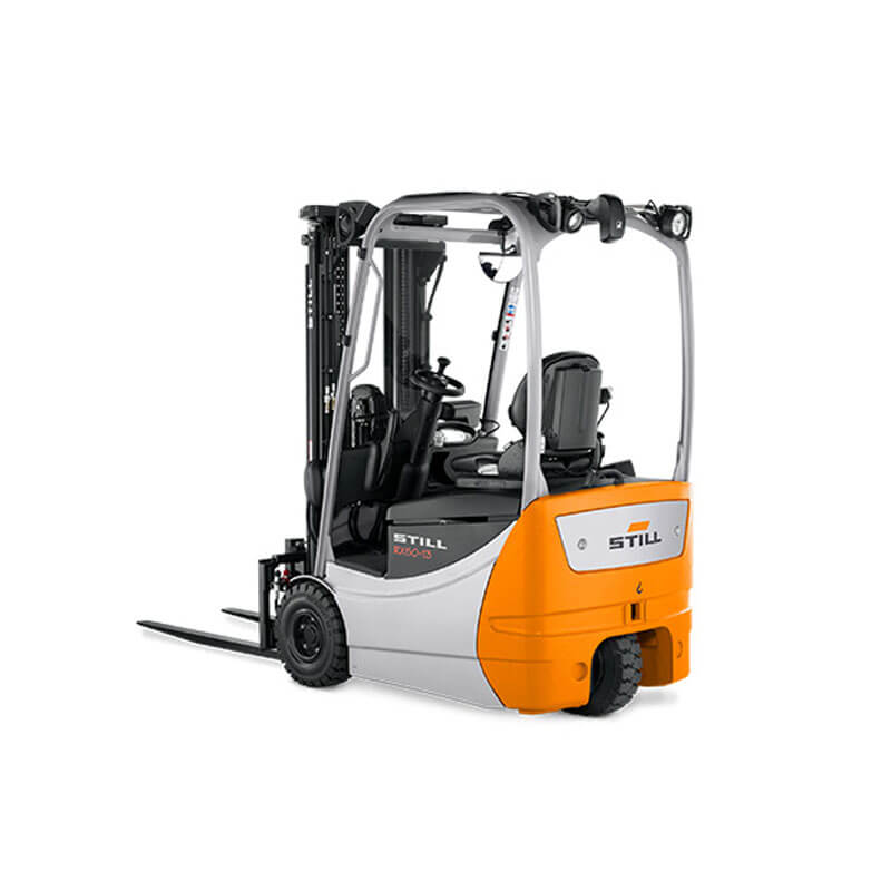 Carretilla eléctrica retráctil naranja
